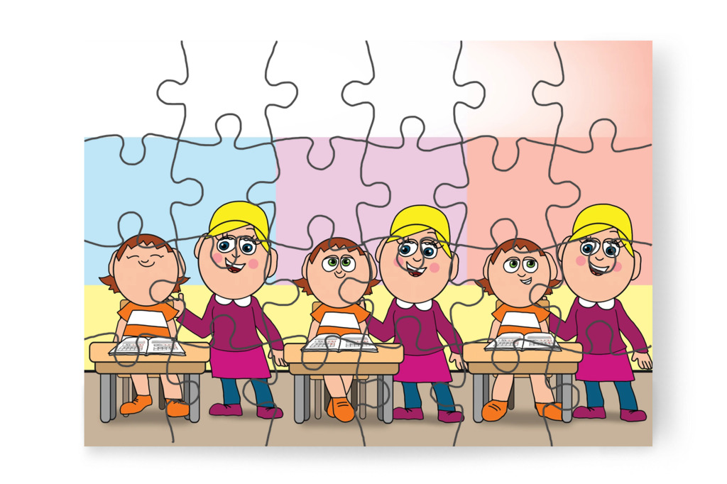 Ádám begyűjti a dicséreteket – Ádám és a házi feladat puzzle, 24 darab [TC39-17-P24]