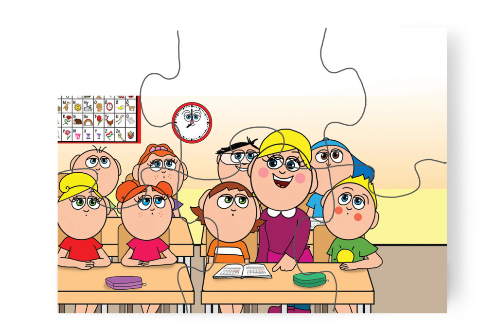 Nelli néni dolgozatot jelent be – Ádám és a házi feladat puzzle, 6 darab [TC39-18-P06]