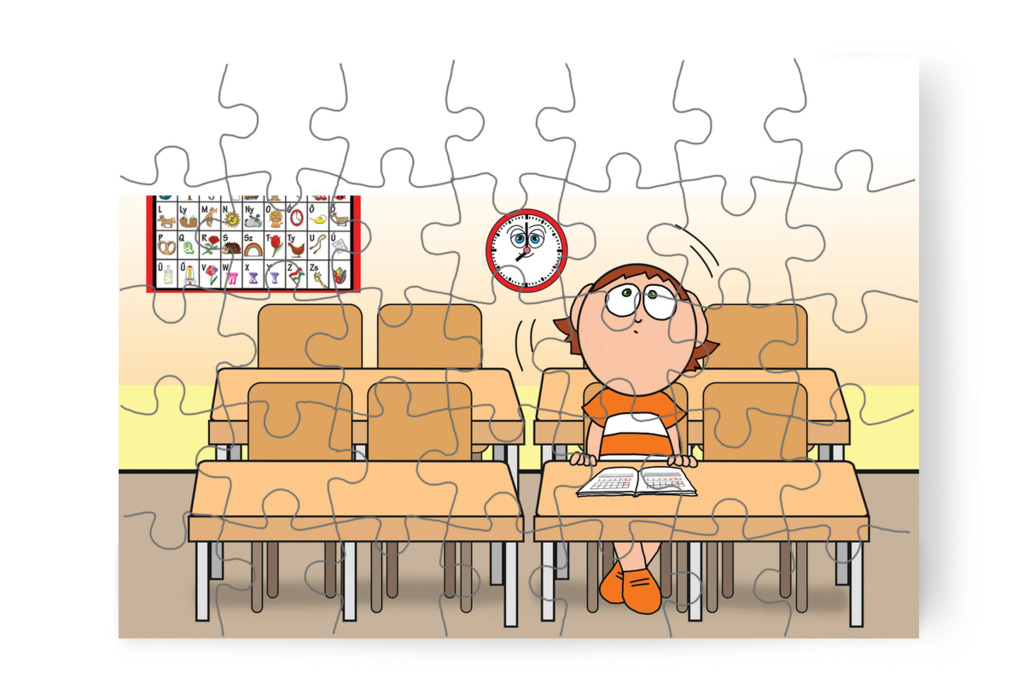 Ádám megrémül a dolgozattól – Ádám és a házi feladat puzzle, 35 darab [TC39-19-P35]