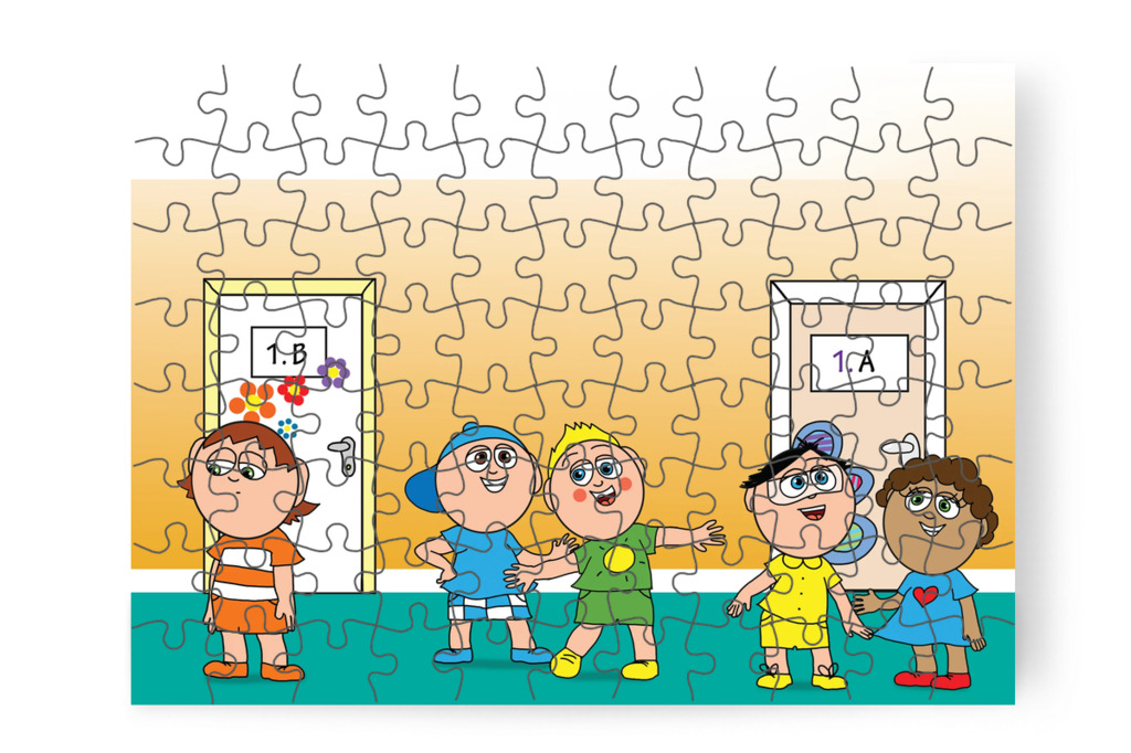 Ádám a dolgozat miatt töpreng – Ádám és a házi feladat puzzle, 88 darab [TC39-20-P88]