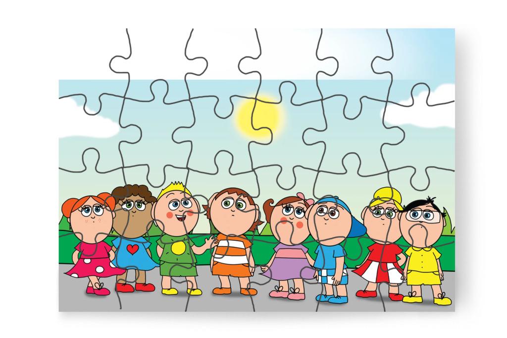 A többiek megkérdezik, mi bántja – Ádám és a házi feladat puzzle, 24 darab [TC39-21-P24]