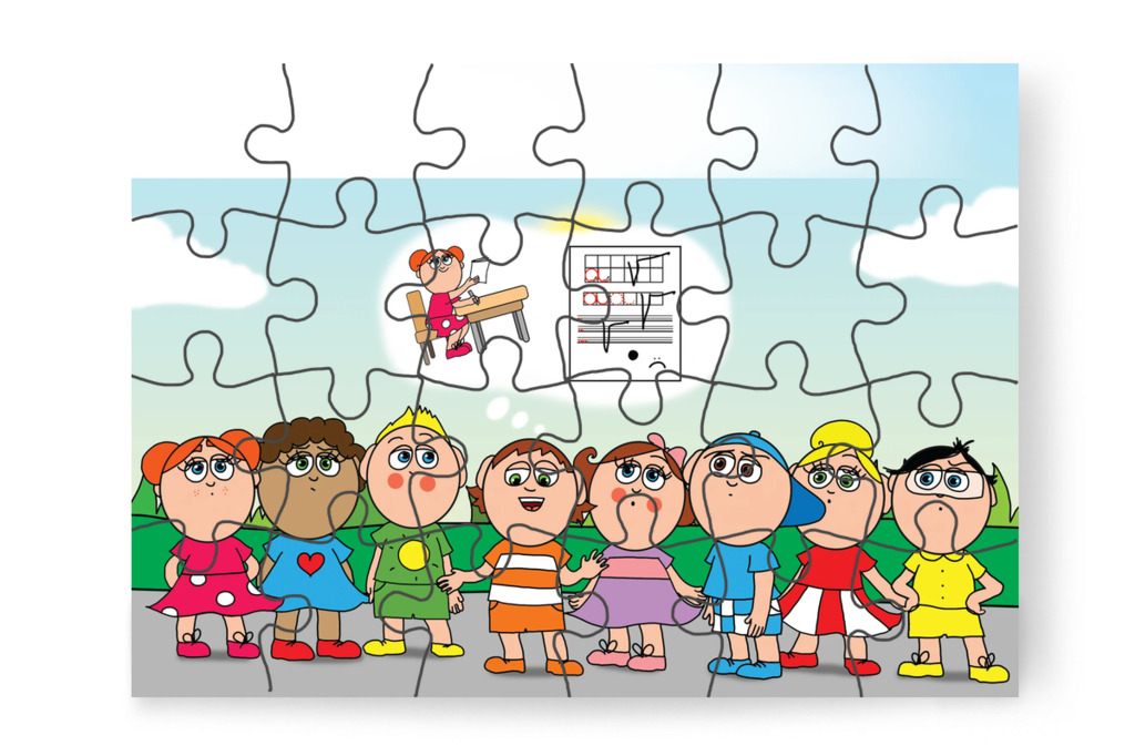 Ádám bevallja a csalást – Ádám és a házi feladat puzzle, 24 darab [TC39-22-P24]