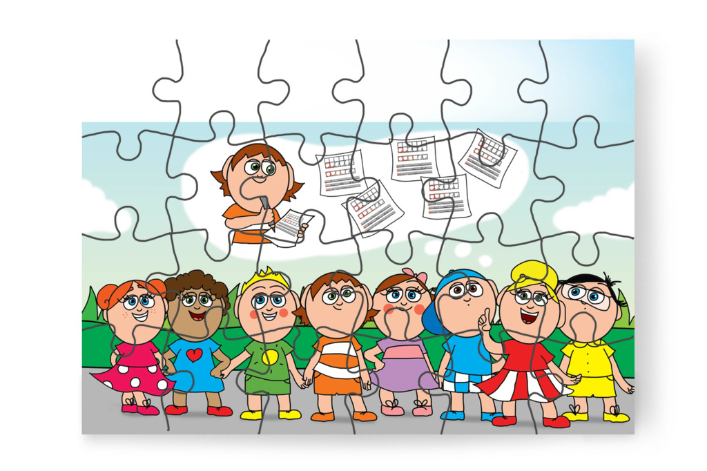 Kata gyakorlási tervet ad – Ádám és a házi feladat puzzle, 24 darab [TC39-26-P24]