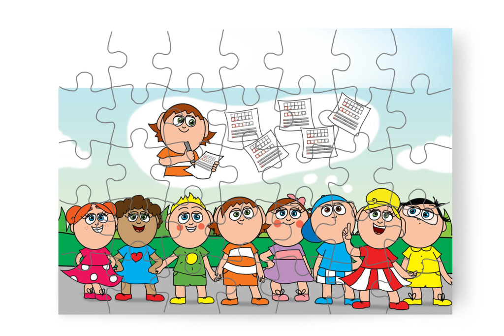 Kata gyakorlási tervet ad – Ádám és a házi feladat puzzle, 35 darab [TC39-26-P35]