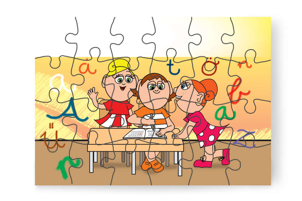 A lányok Ádámmal gyakorolnak – Ádám és a házi feladat puzzle, 24 darab [TC39-27-P24]