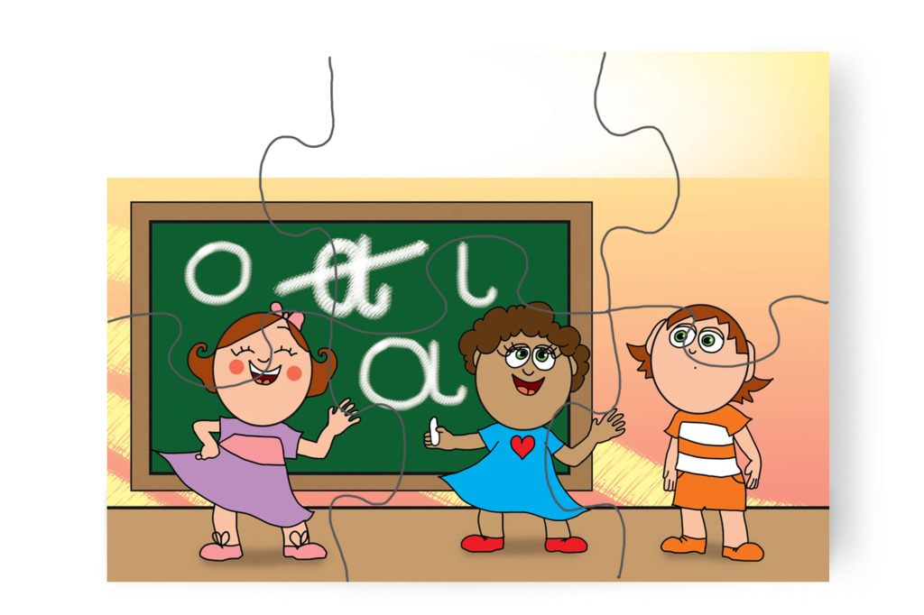 Ádám megfogadja a lányok tanácsait – Ádám és a házi feladat puzzle, 6 darab [TC39-28-P06]