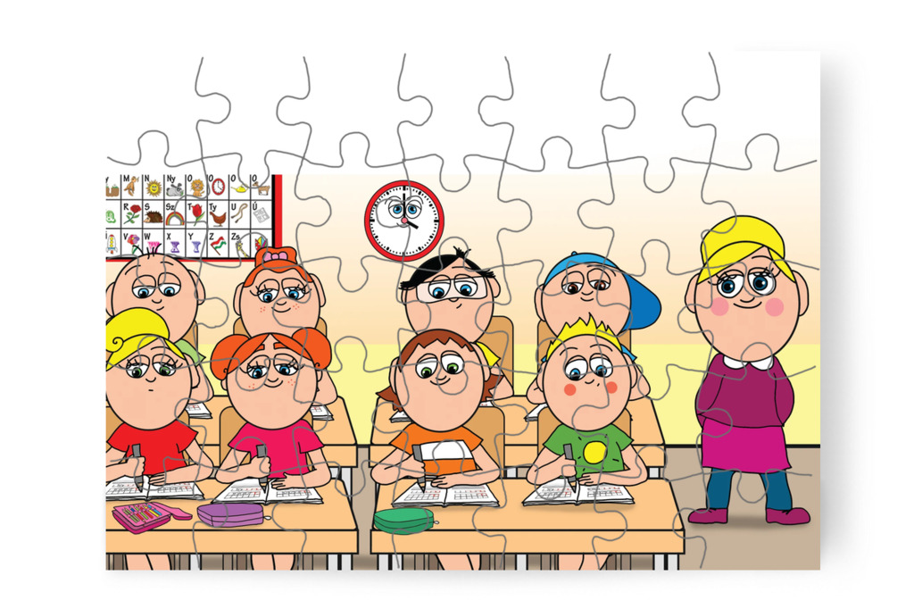 A sok gyakorlás meghozza gyümölcsét – Ádám és a házi feladat puzzle, 35 darab [TC39-29-P35]