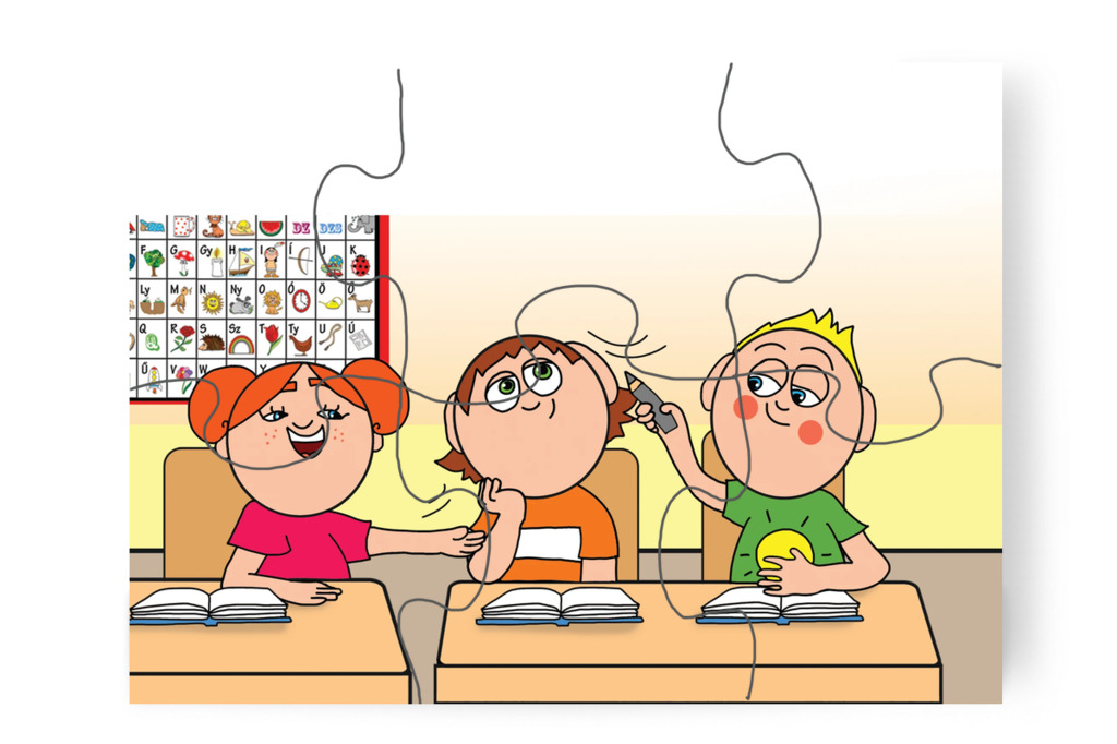 A barátok segítenek Ádámnak figyelni – Ádám és a házi feladat puzzle, 6 darab [TC39-31-P06]