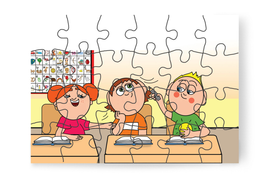 A barátok segítenek Ádámnak figyelni – Ádám és a házi feladat puzzle, 24 darab [TC39-31-P24]