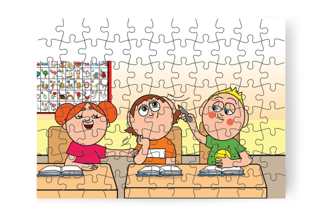 A barátok segítenek Ádámnak figyelni – Ádám és a házi feladat puzzle, 88 darab [TC39-31-P88]