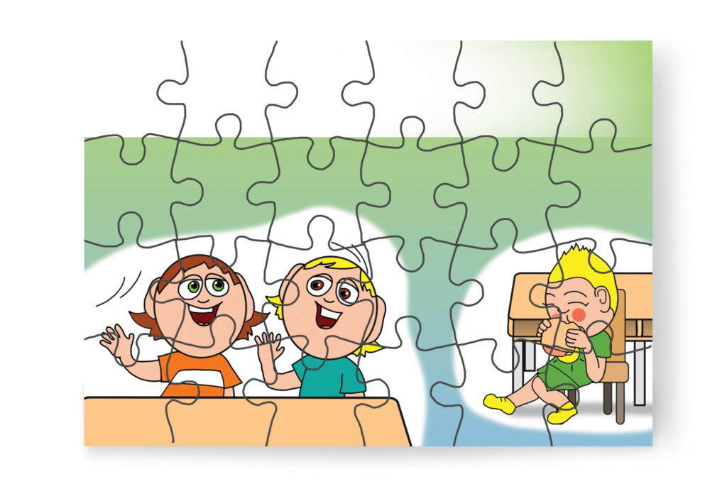 Lacika, Ádám és Patrik fekete pontjai – Márky és a fekete pont puzzle, 24 darab [TC40-05-P24]
