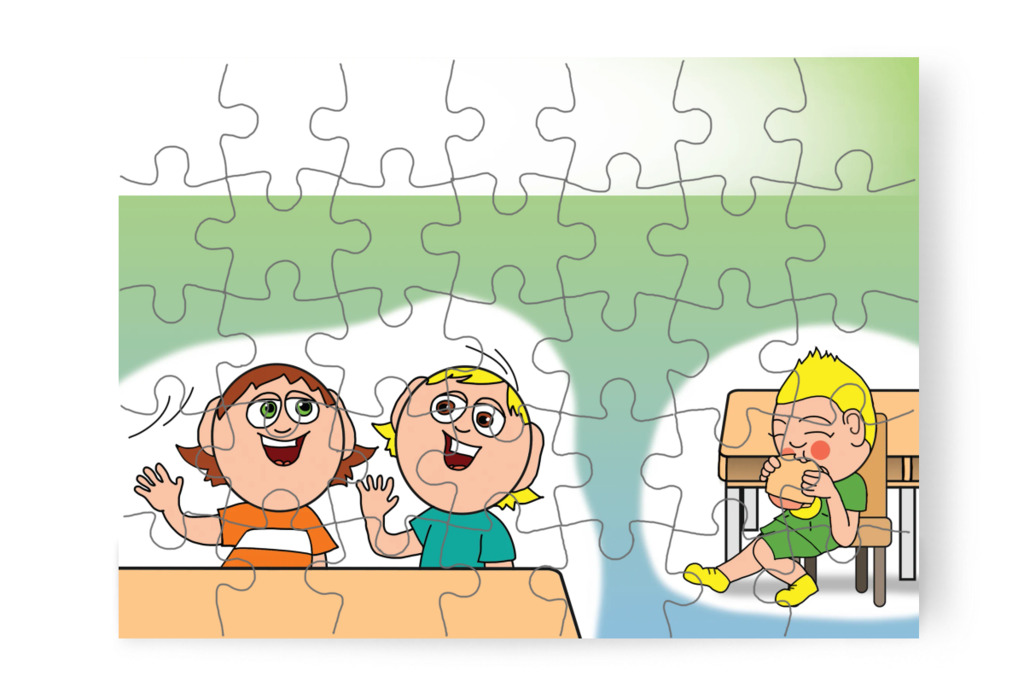 Lacika, Ádám és Patrik fekete pontjai – Márky és a fekete pont puzzle, 35 darab [TC40-05-P35]