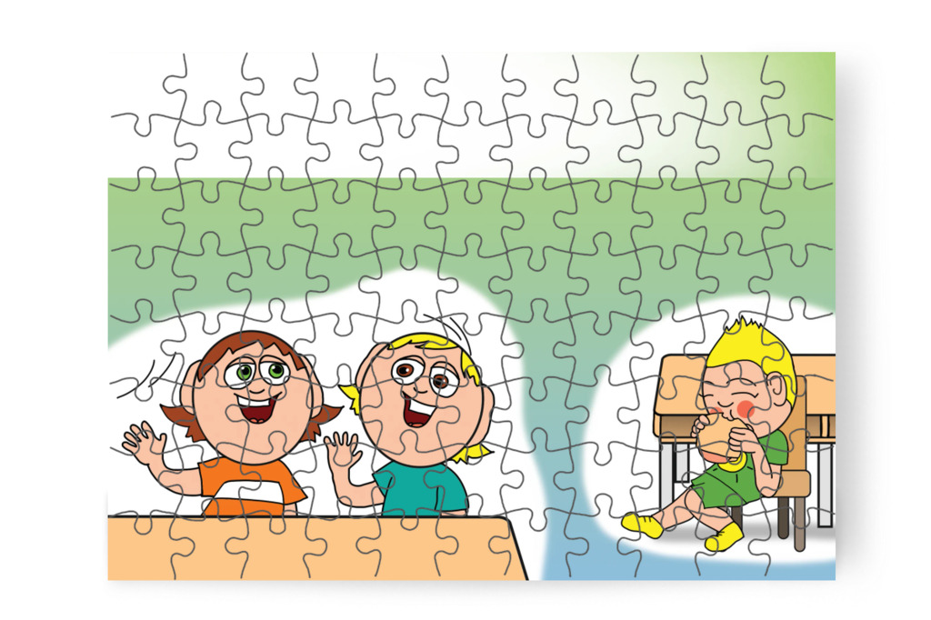 Lacika, Ádám és Patrik fekete pontjai – Márky és a fekete pont puzzle, 88 darab [TC40-05-P88]