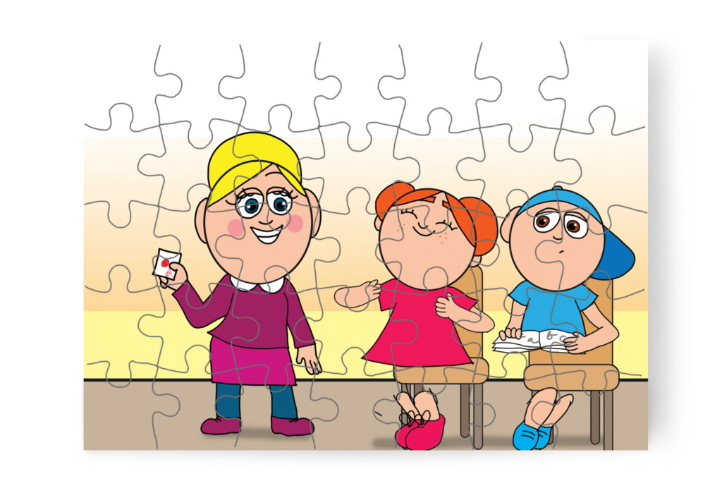 Klára szebben ír Márkynál – Márky és a fekete pont puzzle, 35 darab [TC40-09-P35]