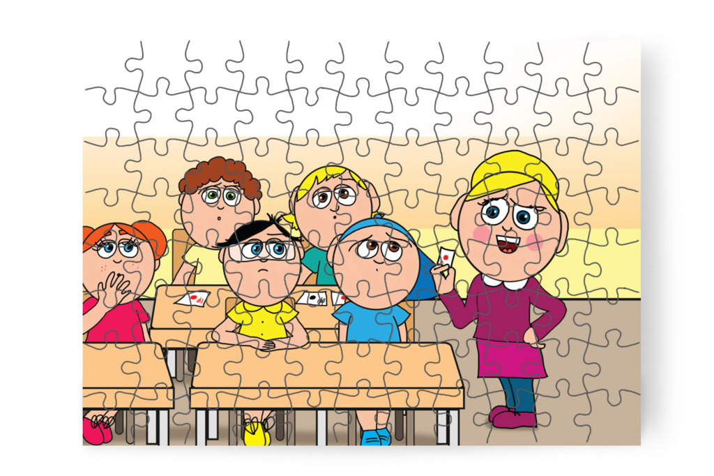 Nelli néni leleplezi a csalást – Márky és a fekete pont puzzle, 88 darab [TC40-15-P88]