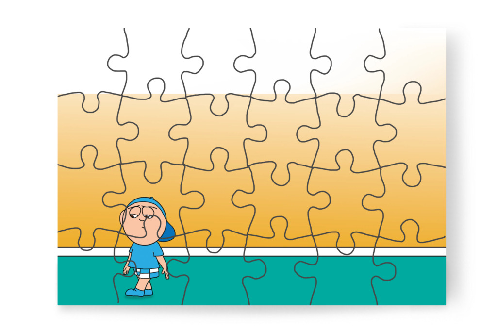 Márky szomorúan kullog az ebédlő felé – Márky és a fekete pont puzzle, 24 darab [TC40-17-P24]