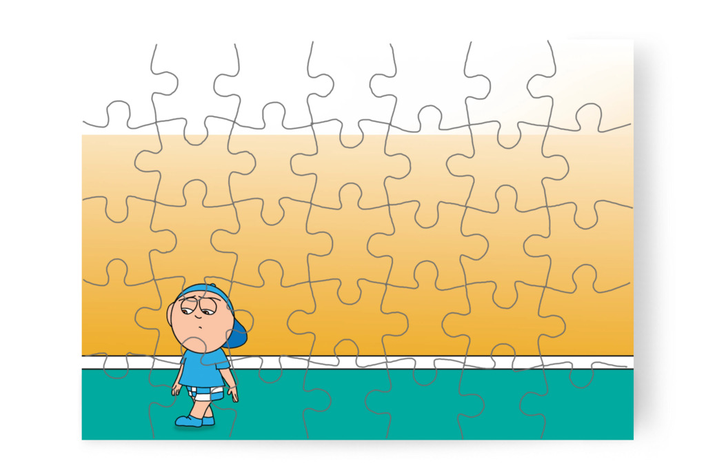 Márky szomorúan kullog az ebédlő felé – Márky és a fekete pont puzzle, 35 darab [TC40-17-P35]