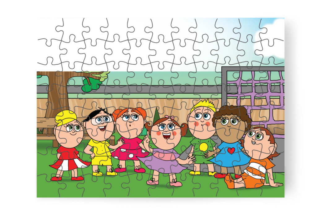A gyerekek segítő tervet eszelnek ki – Márky és a fekete pont puzzle, 88 darab [TC40-22-P88]