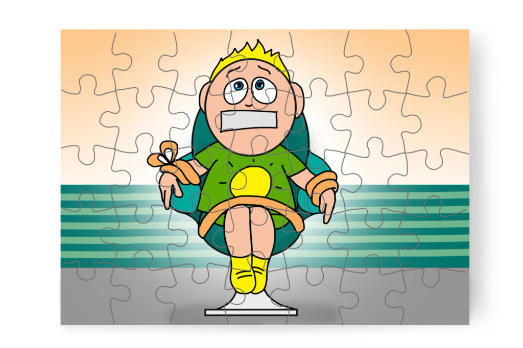 A fodrász félti Patrikot – Patrik és a hajvágás puzzle, 35 darab [TC44-13-P35]