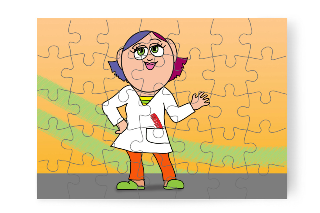 Lulu szokta vágni a haját – Patrik és a hajvágás puzzle, 35 darab [TC44-16-P35]