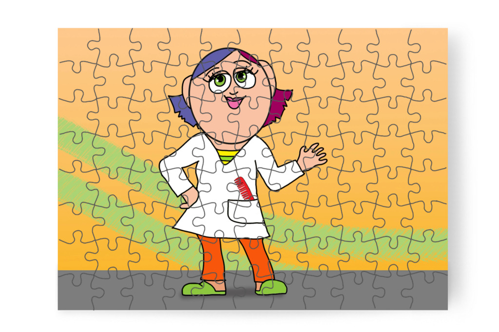 Lulu szokta vágni a haját – Patrik és a hajvágás puzzle, 88 darab [TC44-16-P88]