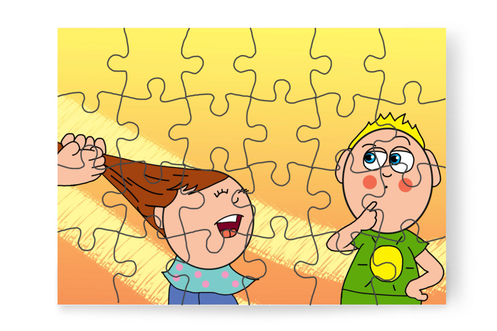 A kislány nagyon hangosan sír – Patrik és a hajvágás puzzle, 24 darab [TC44-30-P24]
