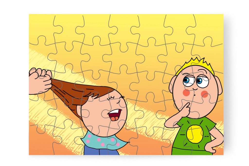 A kislány nagyon hangosan sír – Patrik és a hajvágás puzzle, 35 darab [TC44-30-P35]