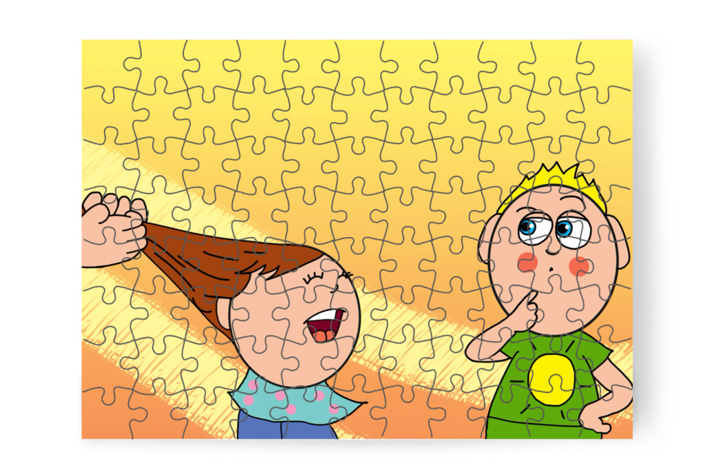 A kislány nagyon hangosan sír – Patrik és a hajvágás puzzle, 88 darab [TC44-30-P88]