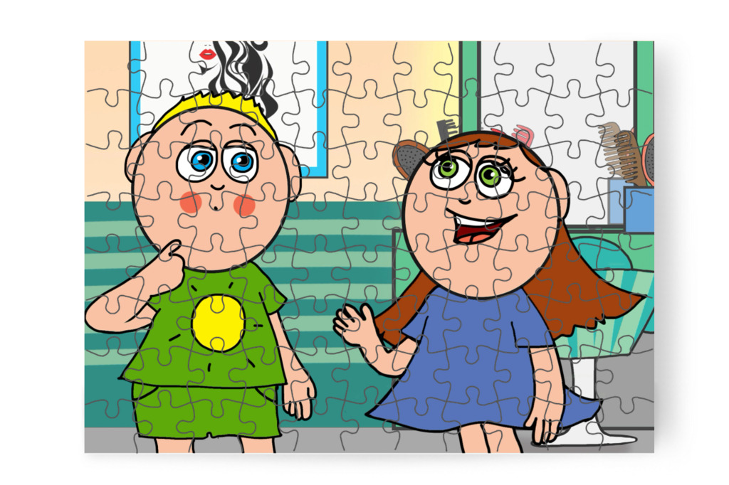 A kislánynak semmi baja – Patrik és a hajvágás puzzle, 88 darab [TC44-37-P88]