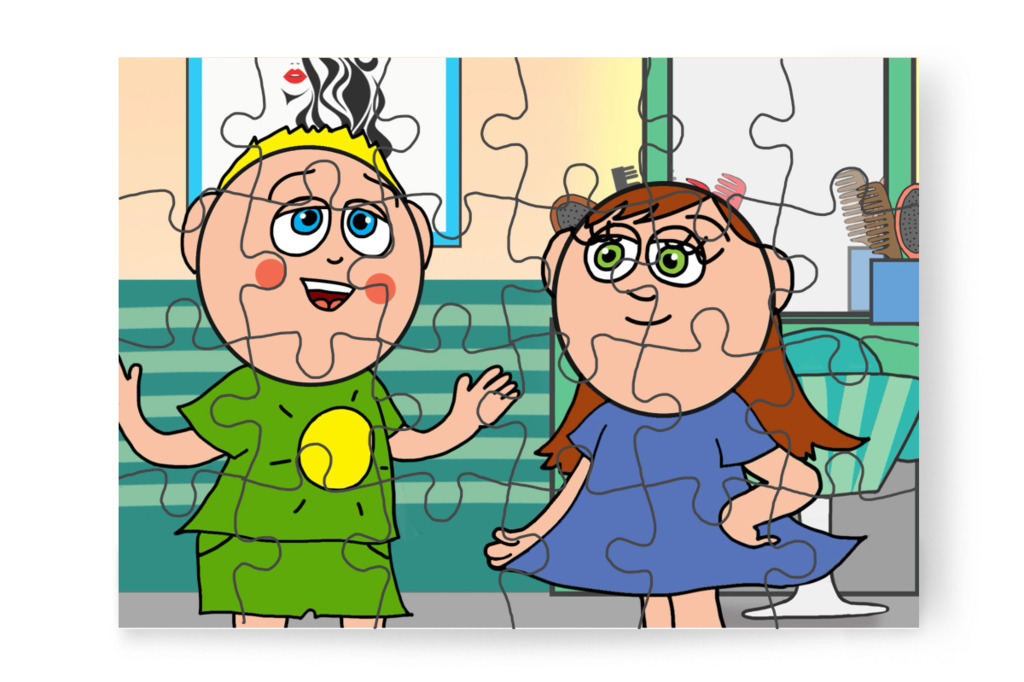 Patrik a sírás okára kíváncsi – Patrik és a hajvágás puzzle, 24 darab [TC44-38-P24]