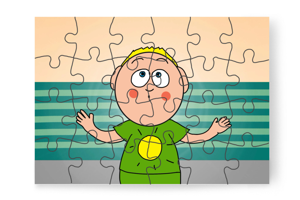 Patrik megtudja, ki a kislány anyukája – Patrik és a hajvágás puzzle, 24 darab [TC44-40-P24]