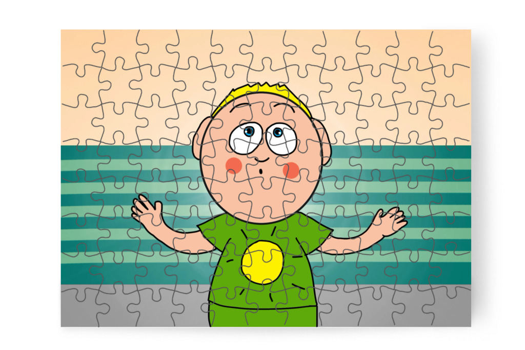 Patrik megtudja, ki a kislány anyukája – Patrik és a hajvágás puzzle, 88 darab [TC44-40-P88]