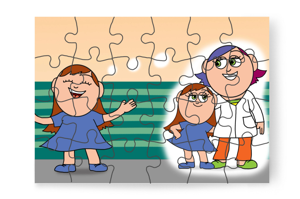 Lulu a kislány anyukája – Patrik és a hajvágás puzzle, 24 darab [TC44-41-P24]