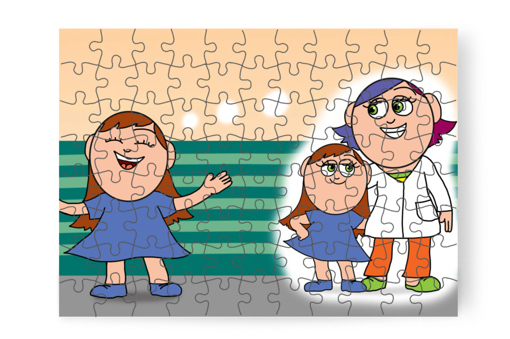 Lulu a kislány anyukája – Patrik és a hajvágás puzzle, 88 darab [TC44-41-P88]