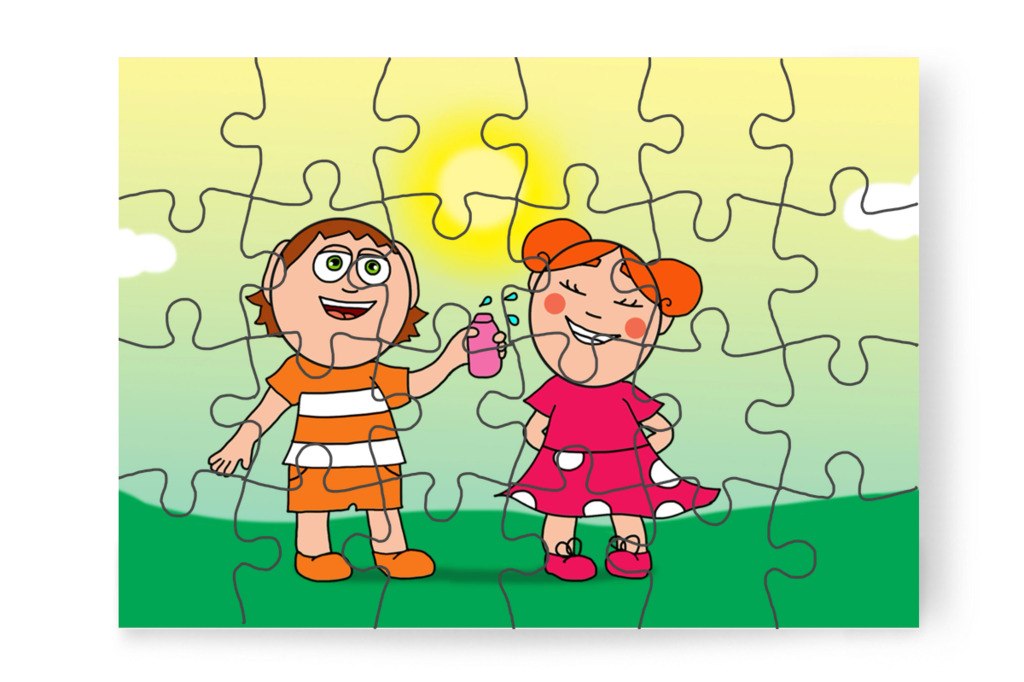 Locsolkodás és tojásfestés – Klára és a húsvéti tojások puzzle, 24 darab [TC45-08-P24]
