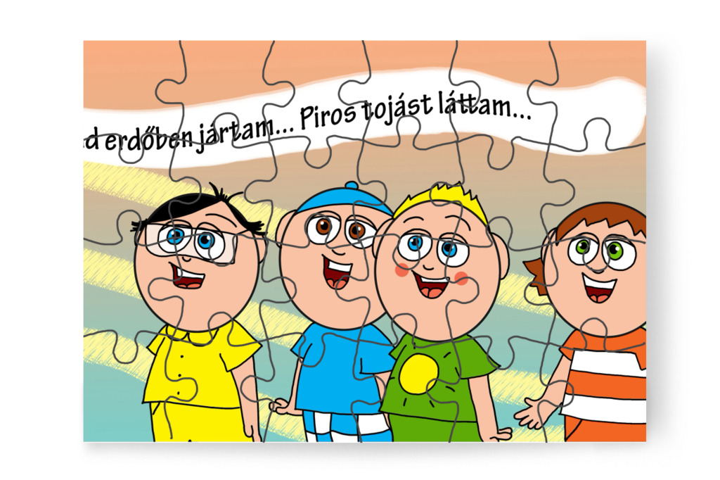A fiúk locsolóverset tanulnak – Klára és a húsvéti tojások puzzle, 24 darab [TC45-13-P24]