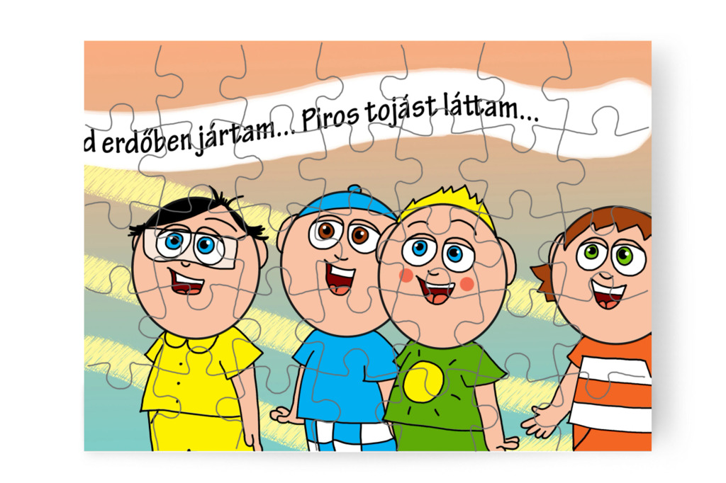A fiúk locsolóverset tanulnak – Klára és a húsvéti tojások puzzle, 35 darab [TC45-13-P35]