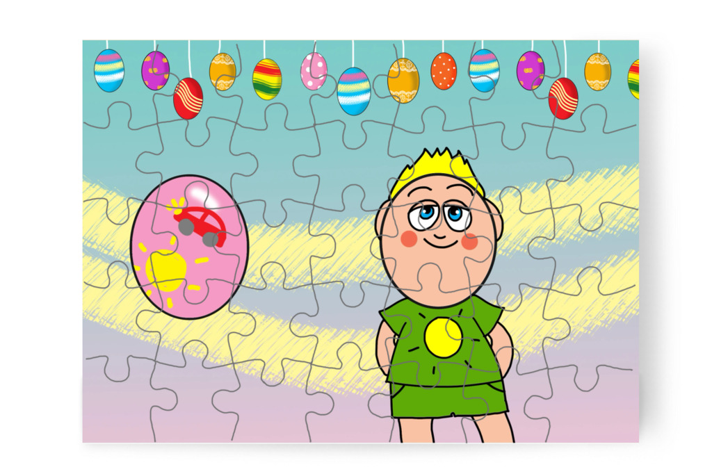 Patrik tojása napocskát kap – Klára és a húsvéti tojások puzzle, 35 darab [TC45-20-P35]