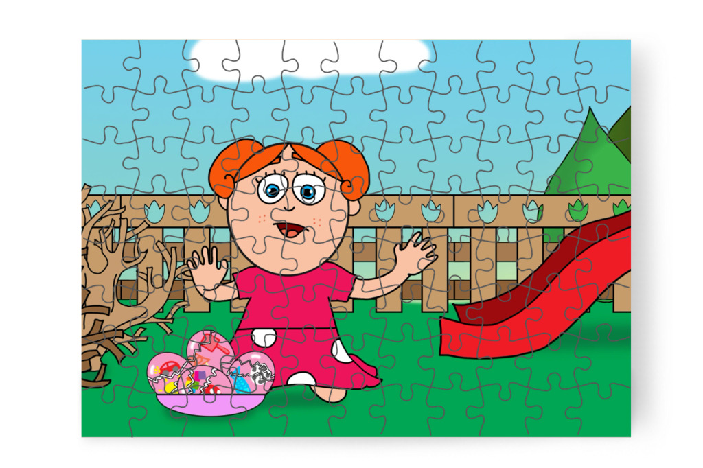 Összetörve találja a tojásokat – Klára és a húsvéti tojások puzzle, 88 darab [TC45-30-P88]