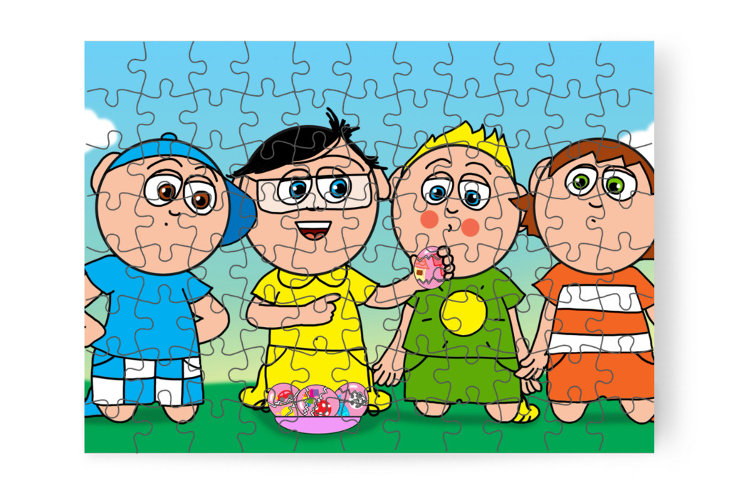 Tamás felismeri a rajzokat – Klára és a húsvéti tojások puzzle, 88 darab [TC45-36-P88]