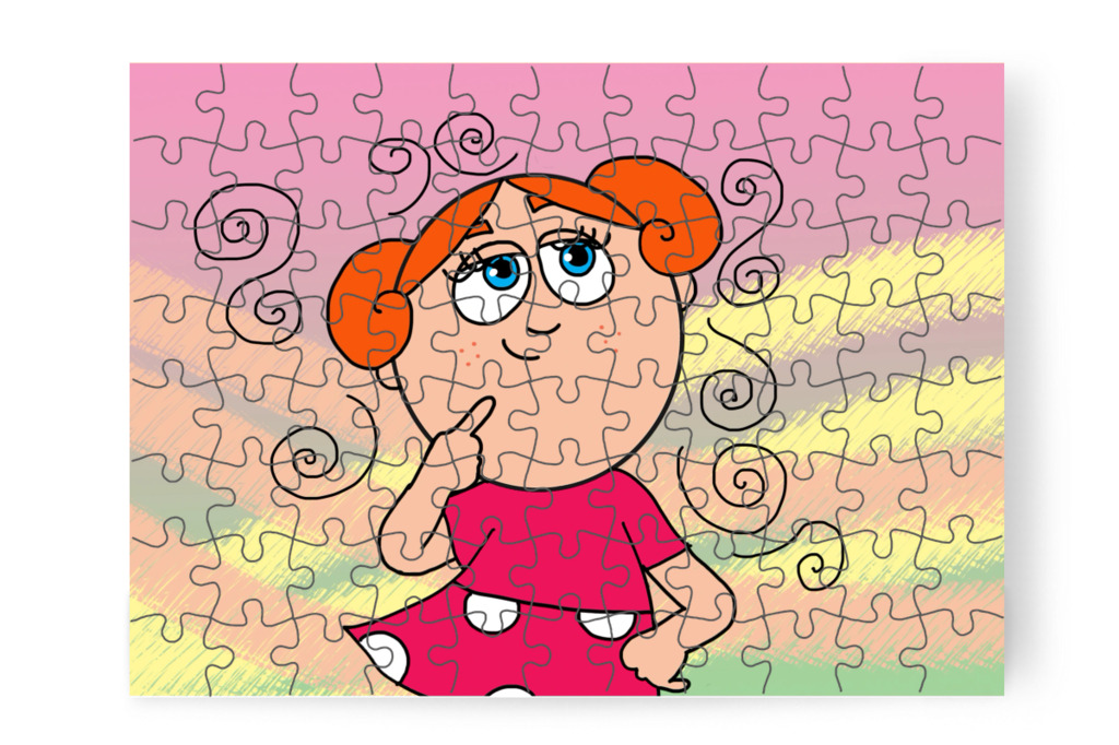 Klára örömmel gondol vissza a versre – Klára és a húsvéti tojások puzzle, 88 darab [TC45-50-P88]