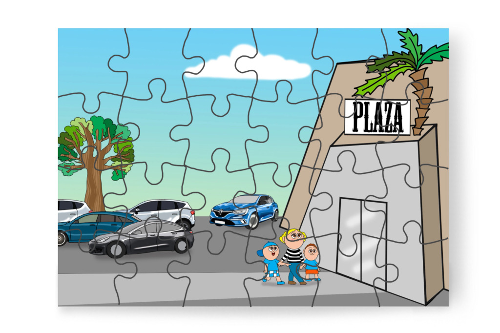 Márky rácsodálkozik a plázára – Márky elveszik a plázában puzzle, 24 darab [TC46-06-P24]