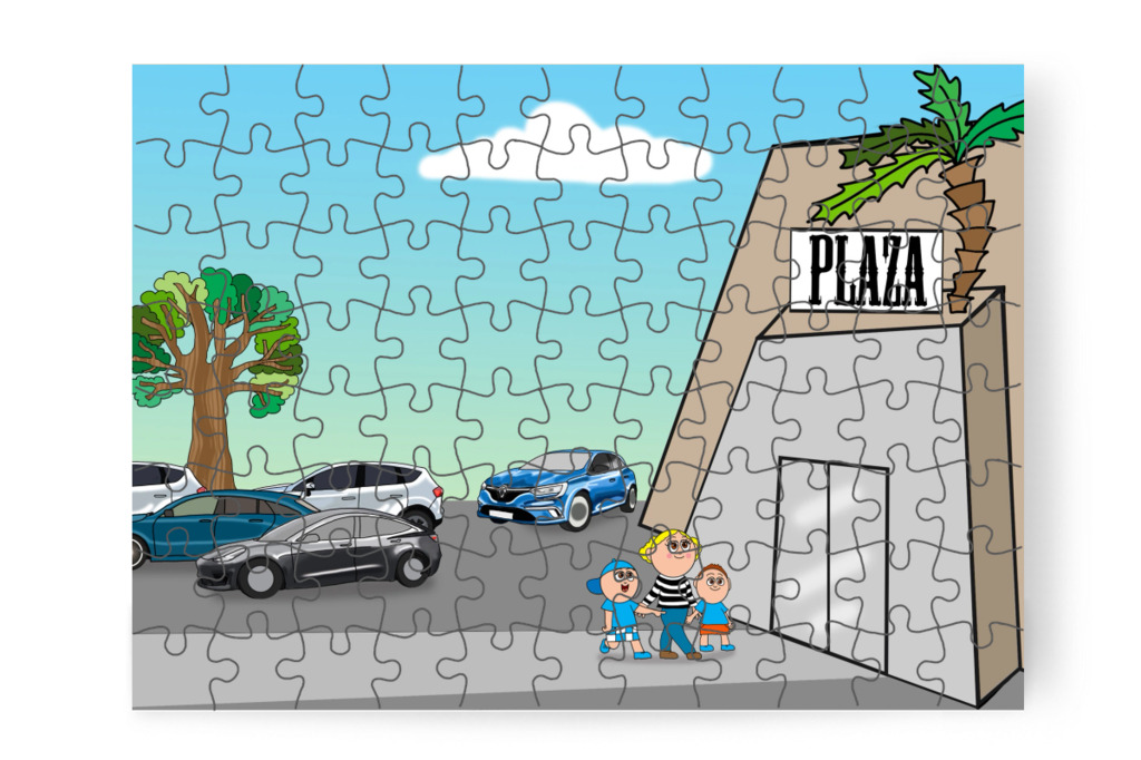 Márky rácsodálkozik a plázára – Márky elveszik a plázában puzzle, 88 darab [TC46-06-P88]