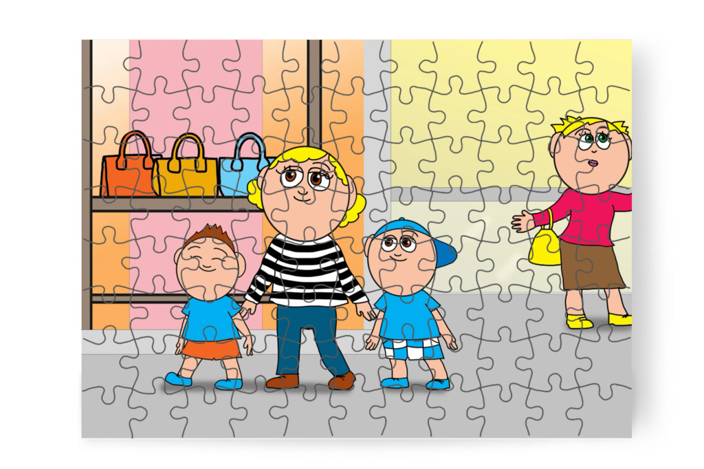 Jobbra fordulnak – Márky elveszik a plázában puzzle, 88 darab [TC46-16-P88]
