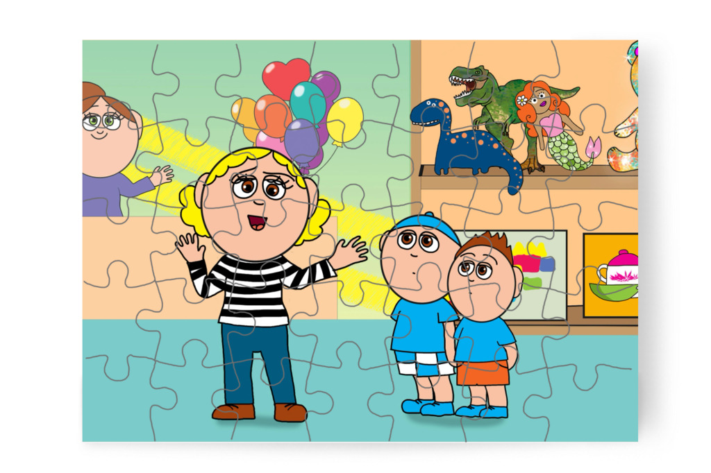 Anyukájuk óvatosságra inti őket – Márky elveszik a plázában puzzle, 35 darab [TC46-21-P35]