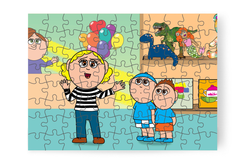 Anyukájuk óvatosságra inti őket – Márky elveszik a plázában puzzle, 88 darab [TC46-21-P88]