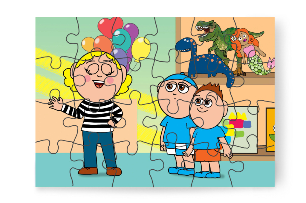 Előbb Marci ajándékát nézik meg – Márky elveszik a plázában puzzle, 24 darab [TC46-24-P24]