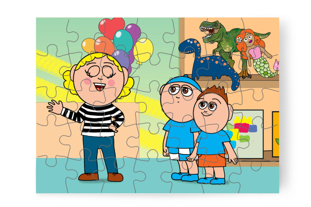 Előbb Marci ajándékát nézik meg – Márky elveszik a plázában puzzle, 35 darab [TC46-24-P35]