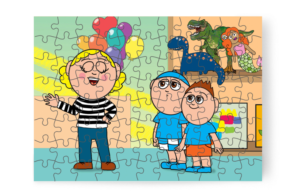 Előbb Marci ajándékát nézik meg – Márky elveszik a plázában puzzle, 88 darab [TC46-24-P88]