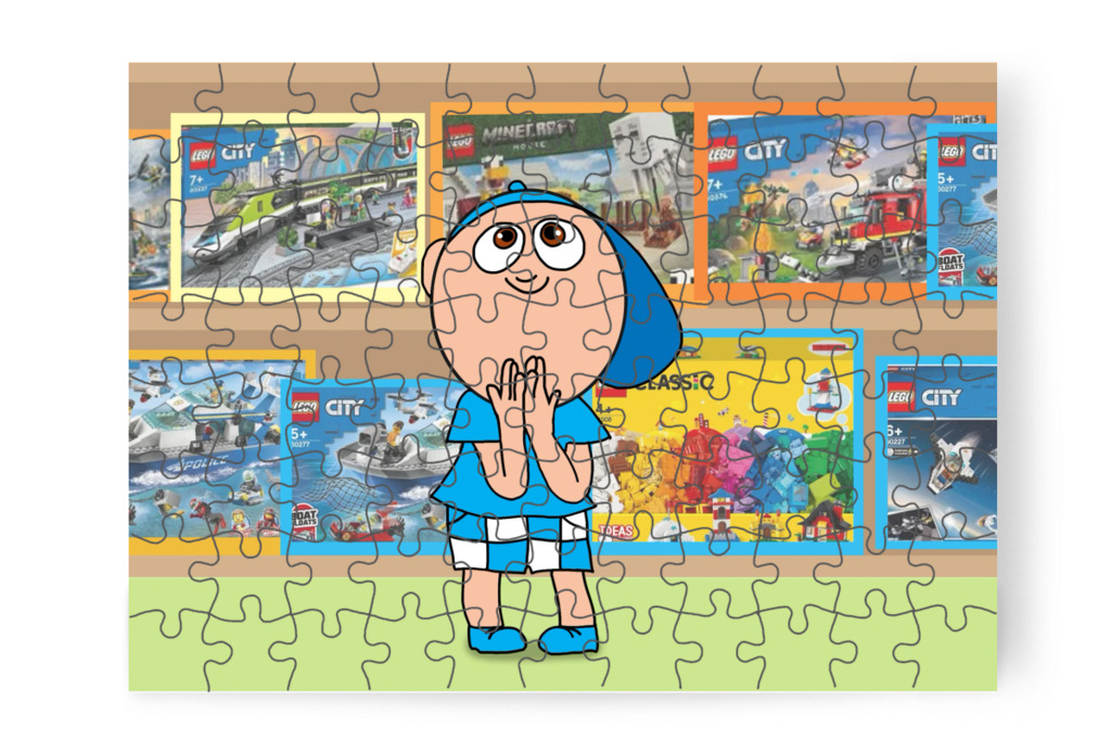 Márky a legók között nézelődik – Márky elveszik a plázában puzzle, 88 darab [TC46-31-P88]